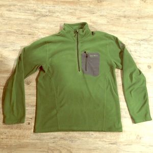 Green fleece Eddie Bauer pullover